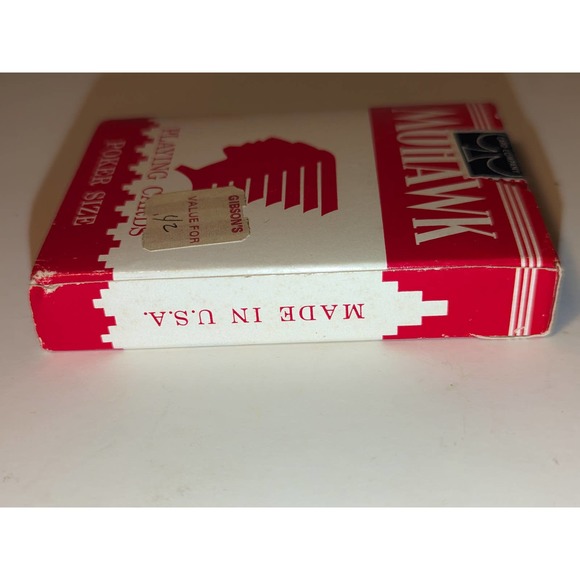 Vintage Mohawk Playing Cards Poker Size Red Box Sealed Cambric Finish Made USA - Picture 6 of 6